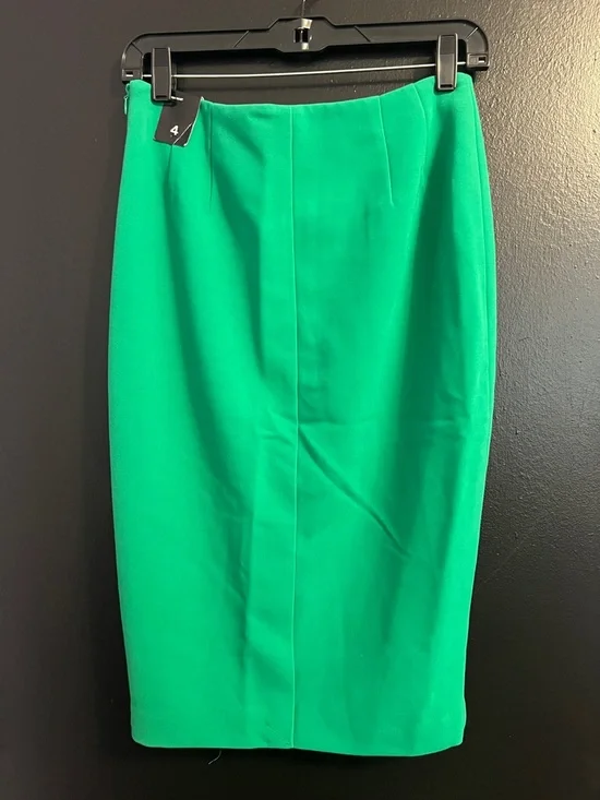 The Limited High Waist Green Pencil Skirt - Classic Women's Work Skirt - Picture 2 of 4